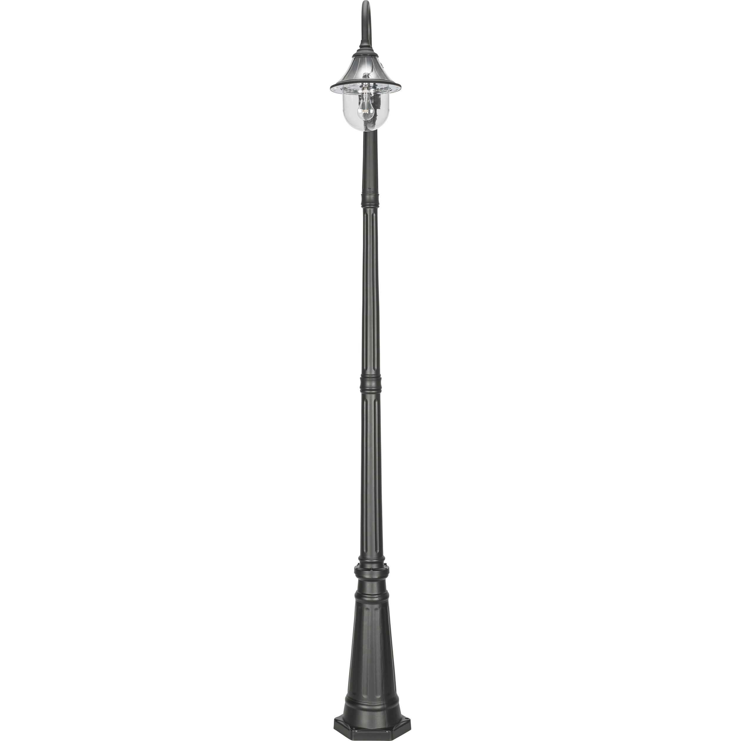 Orion 1 Light 94.63 inch Black Post Light, Solar